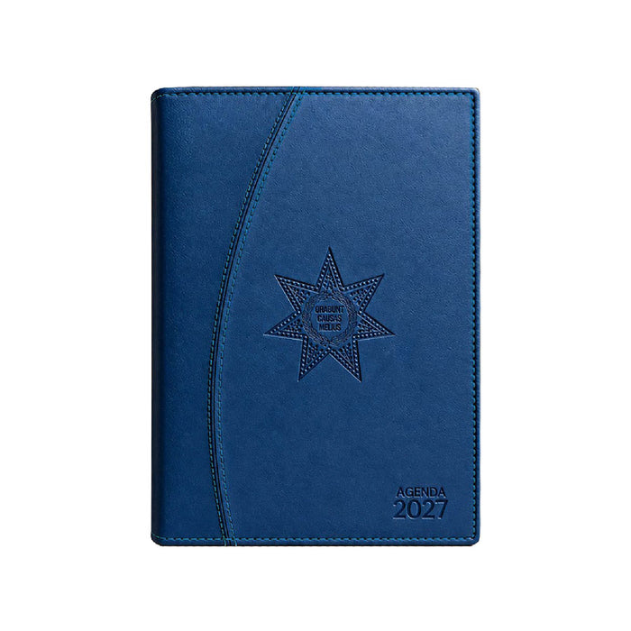 Agenda Jurídica 2027 Martell, Cuero Azul Marino Profundo, Estilo Profesional