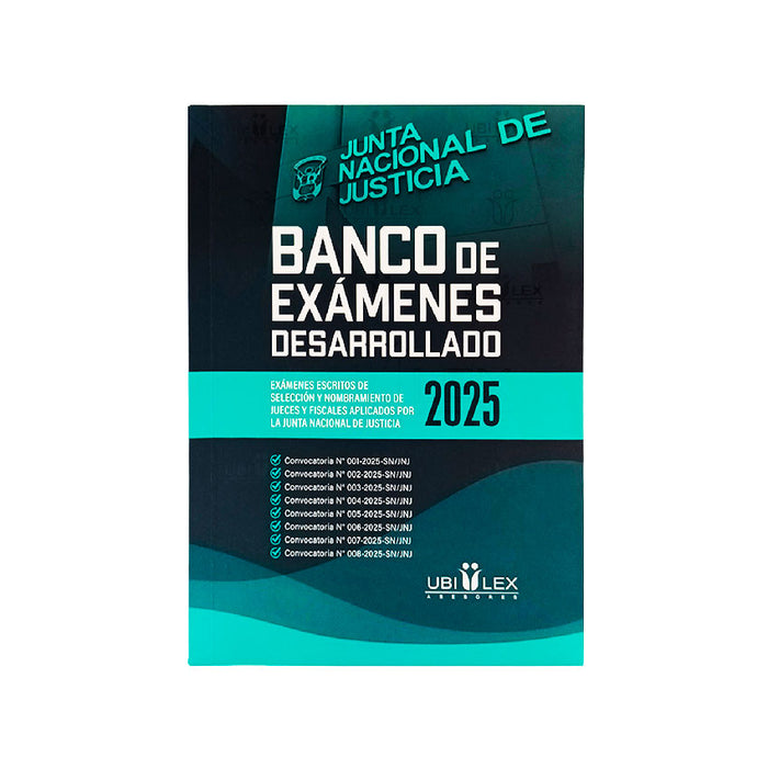 Banco de Exámenes Desarrollado JNJ 2025 - Exámenes Escritos de Selección y Nombramiento de Jueces y Fiscales Aplicados por la Junta Nacional de Justicia