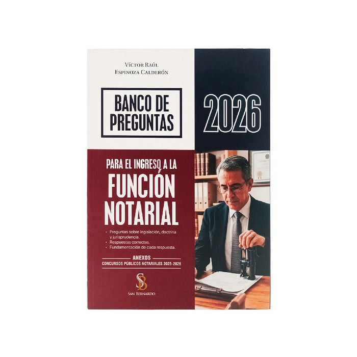 Banco de Preguntas para el Ingreso a la Función Notarial | Concurso 2025-2026