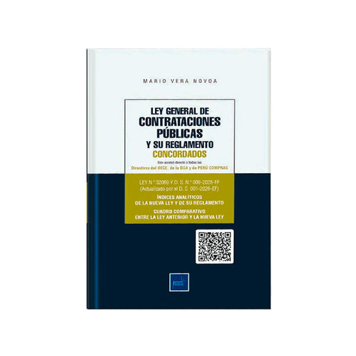 Libro Ley General de Contrataciones Públicas y su Reglamento, de Mario Vera Novoa, Instituto Pacífico