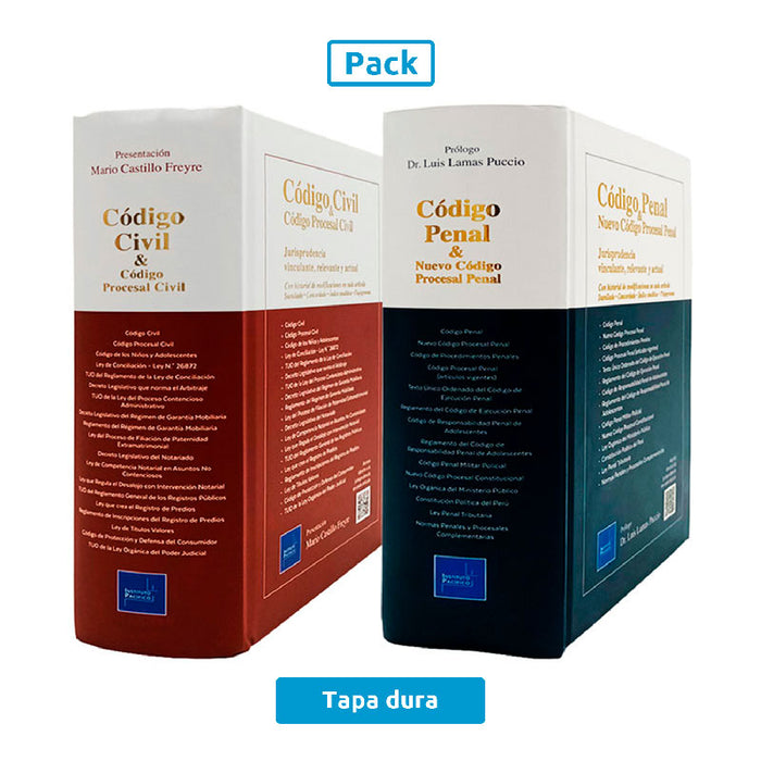 Pack Código Civil & Procesal Civil y Código Penal & Nuevo Código Procesal Penal | Tapa Dura