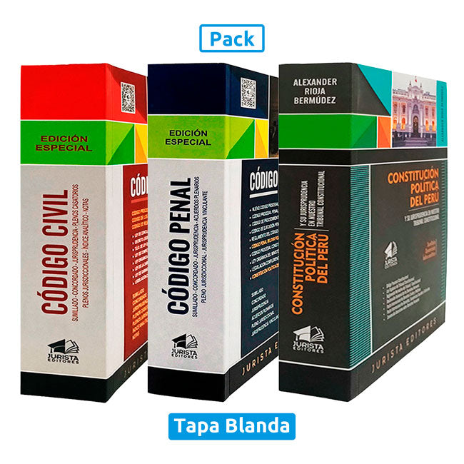Pack de Códigos y Constitución Política del Perú - Edición Especial Tapa Blanda