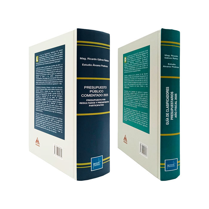 Pack Presupuesto Público Comentado 2025 y Guía de Clasificadores Presupuestarios Año Fiscal 2025