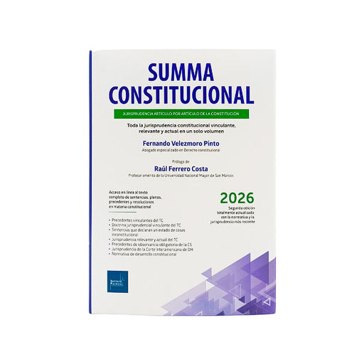 Suma constitucional 2026, de Raúl Ferrero Costa, Instituto Pacífico.